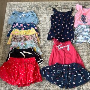 Red Shorts with Lightweight Fabric and Playful Design